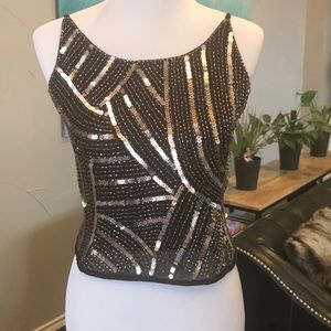 Sequin Backless Top